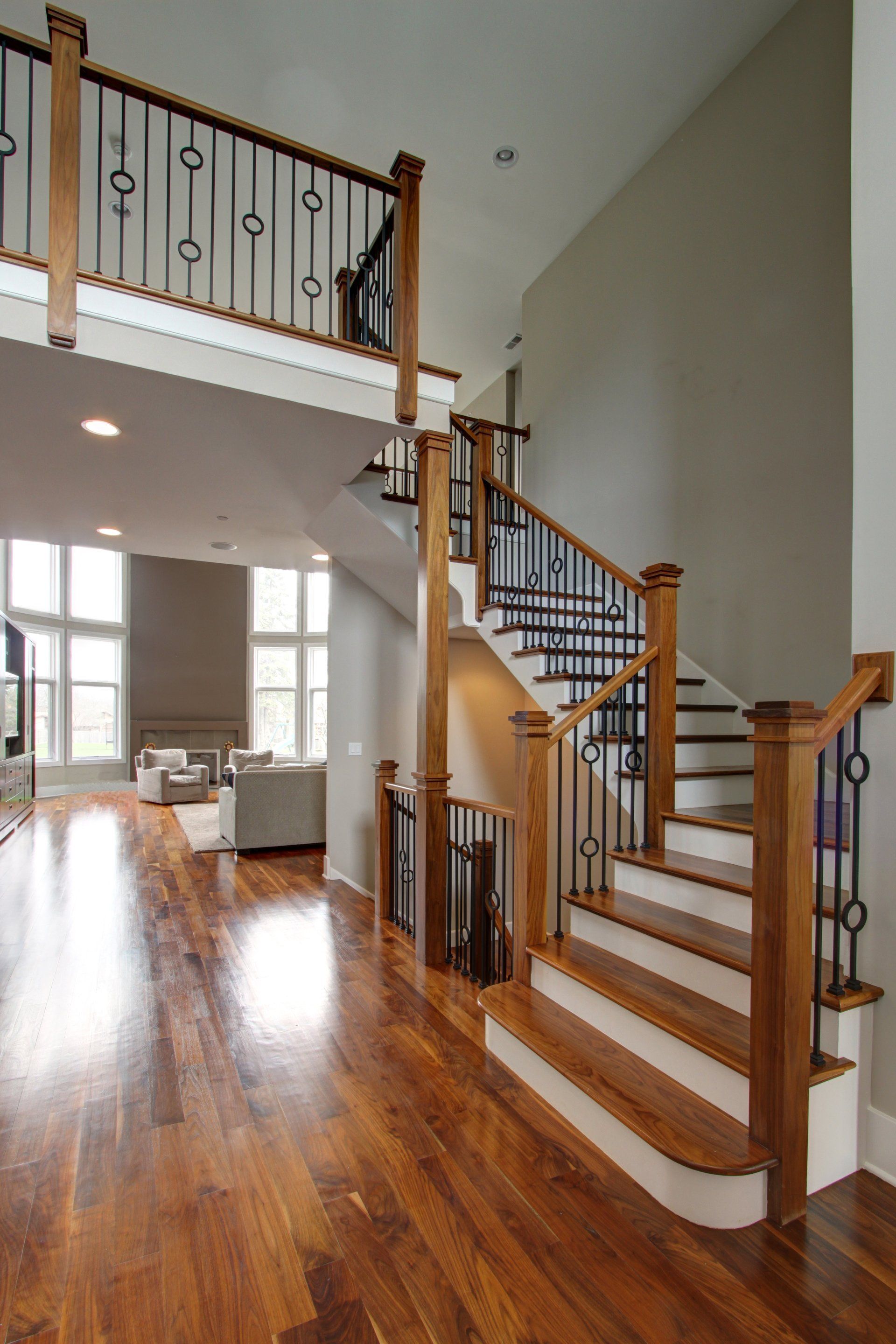 A staircase leading up to the second floor of a house.