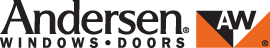 A logo for a company called andersen windows and doors