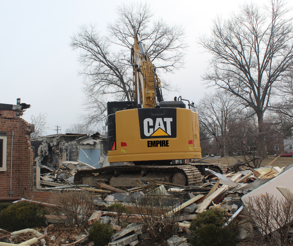 One section of the structure has been removed.