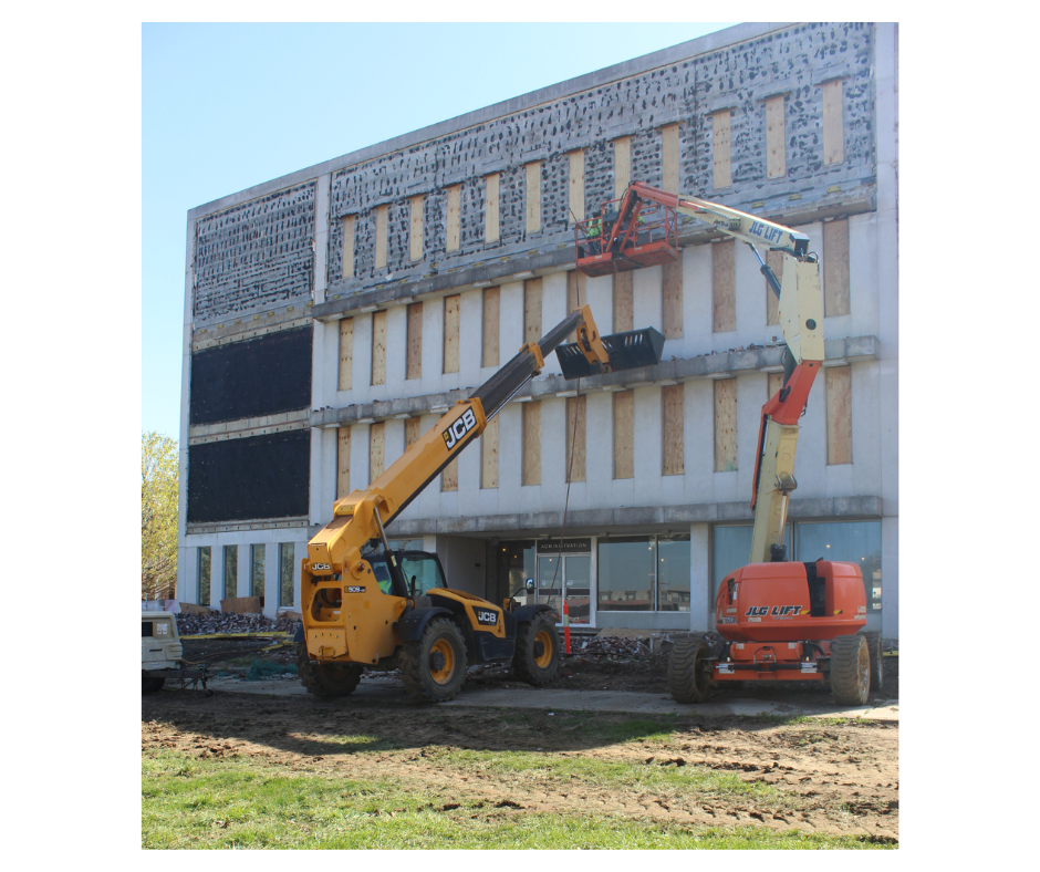 Removing a cementitious facade