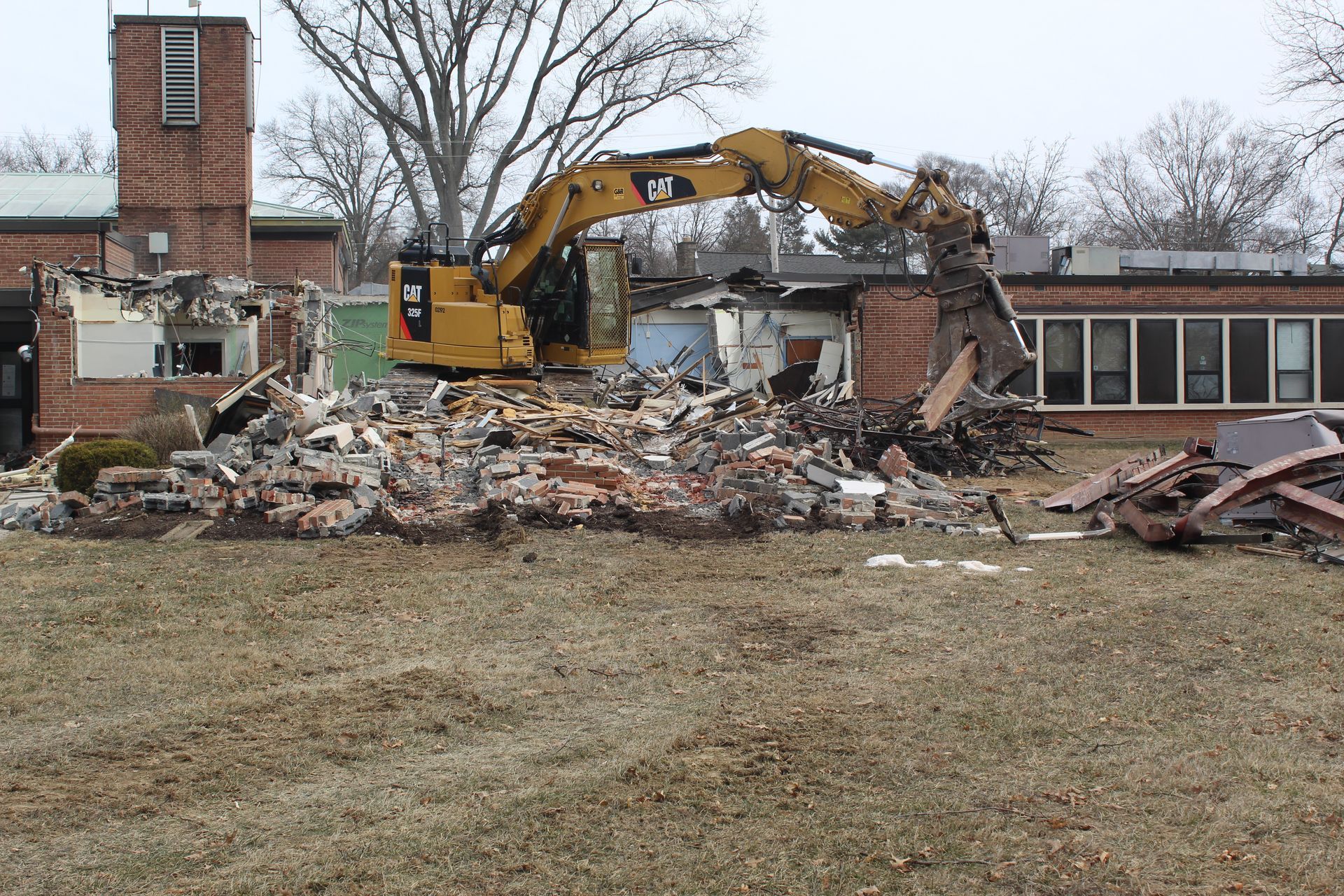 Making progress on the select demolition on the building. 
