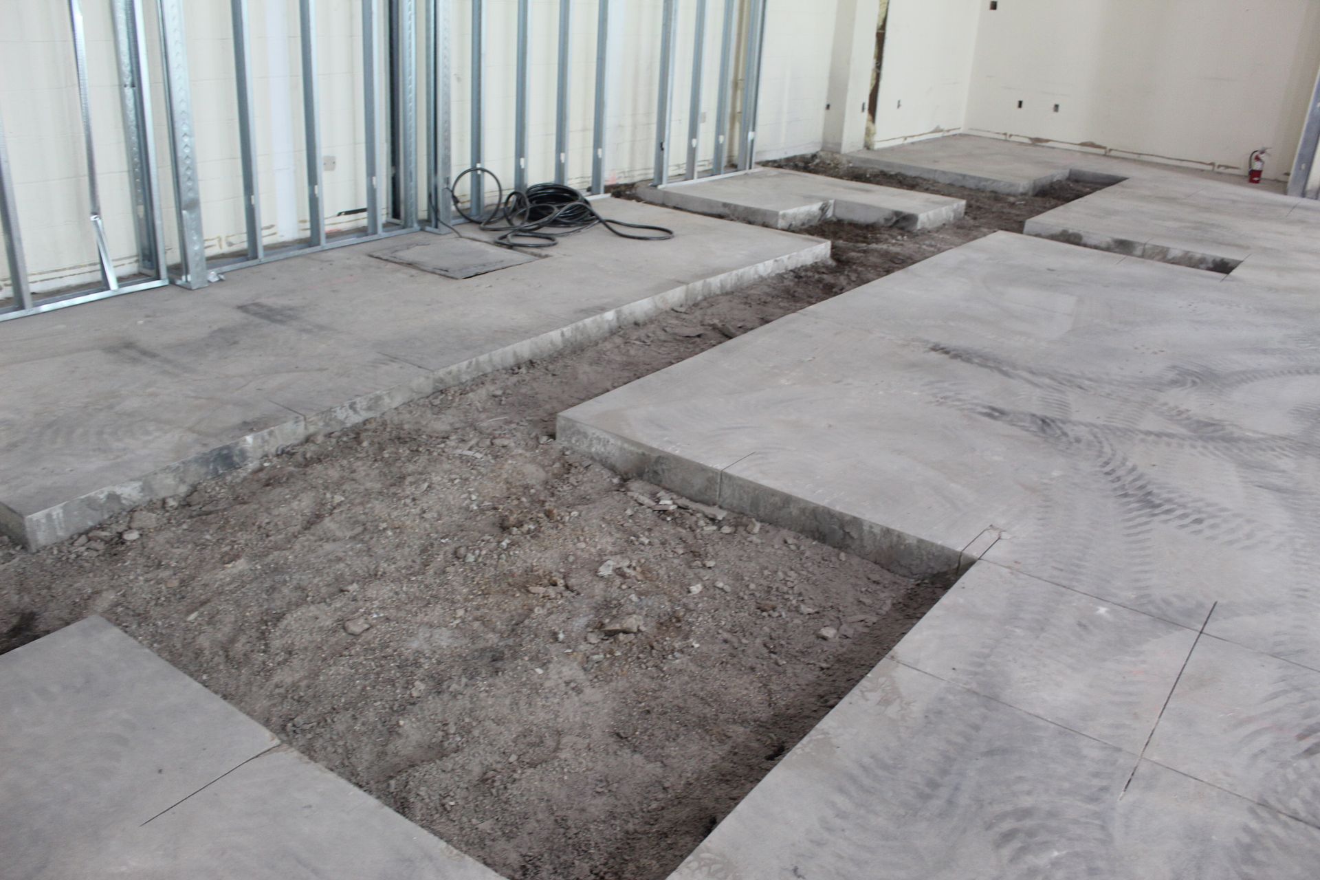 concrete slabs with precision for plumbing upgrades