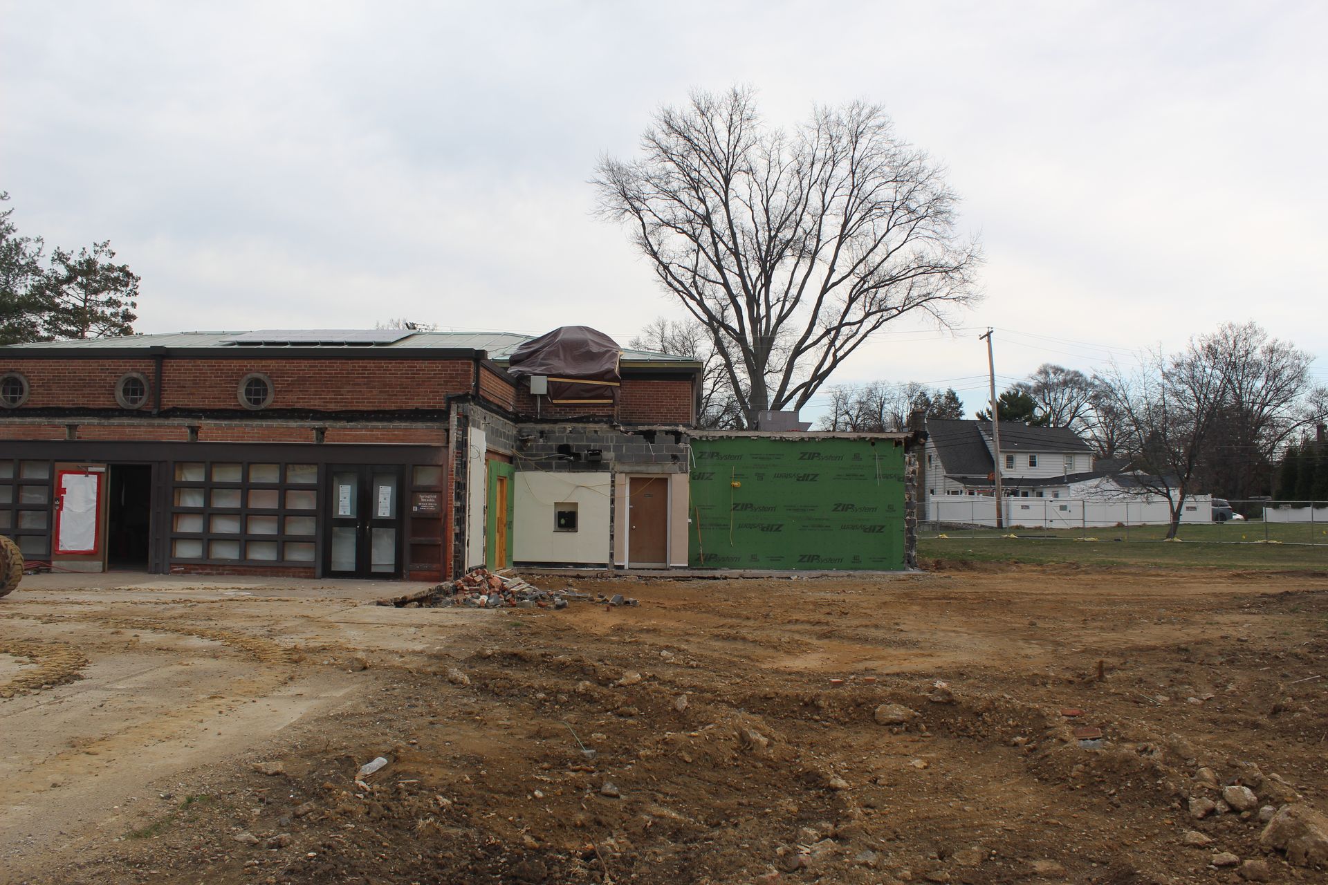 One section of the structure has been removed.