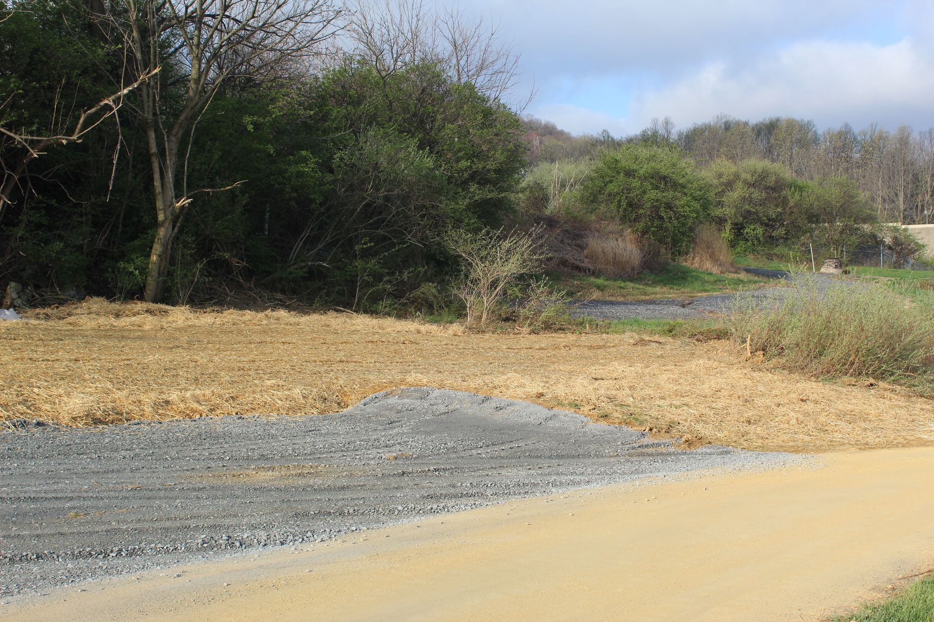 Expansion of parking lot completed.