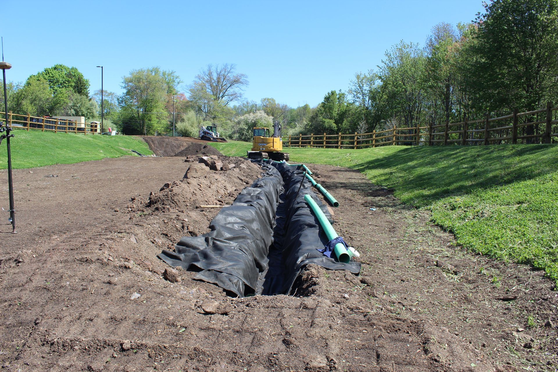 Installation of water line.