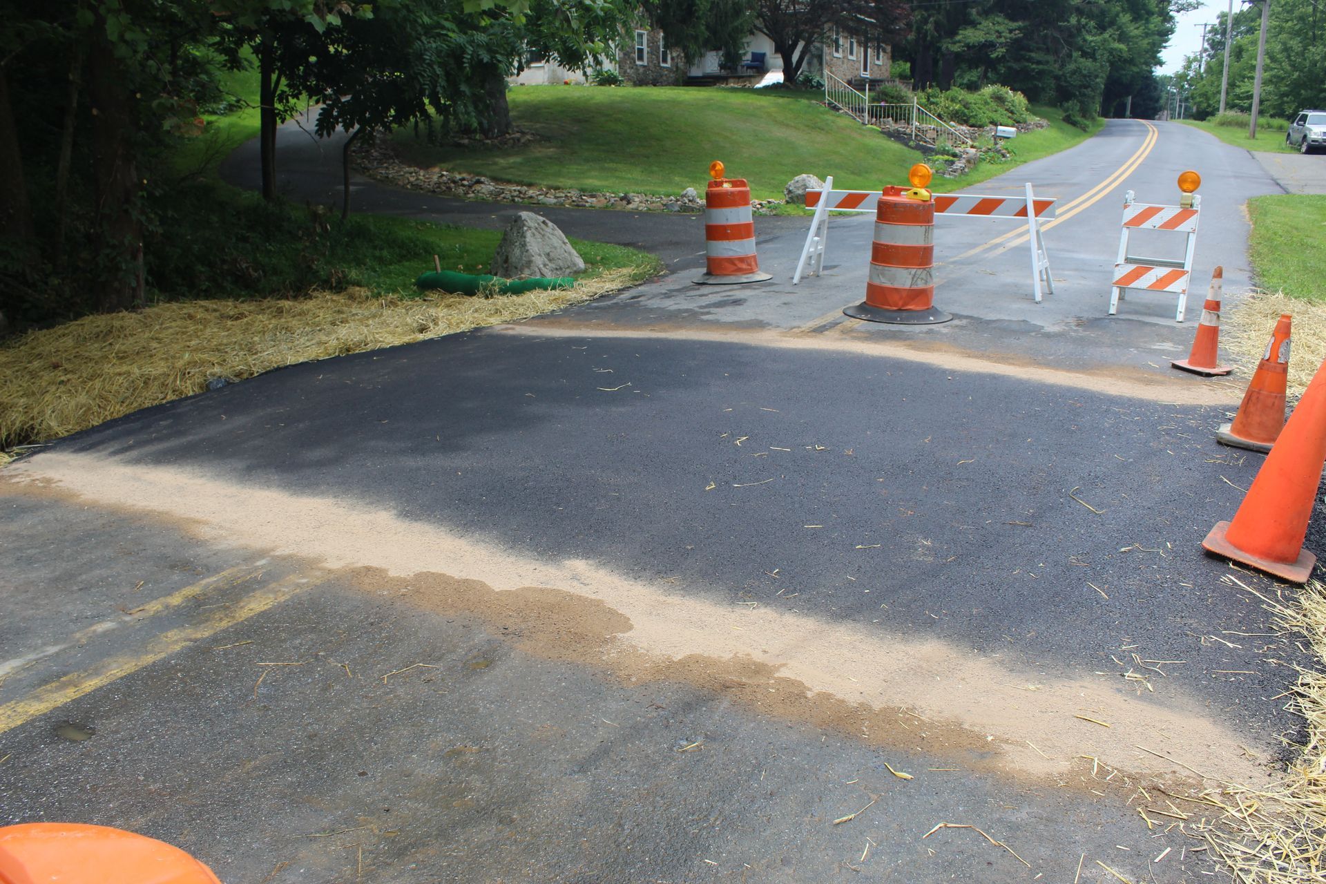 The concrete storm sewer culvert is completed. 