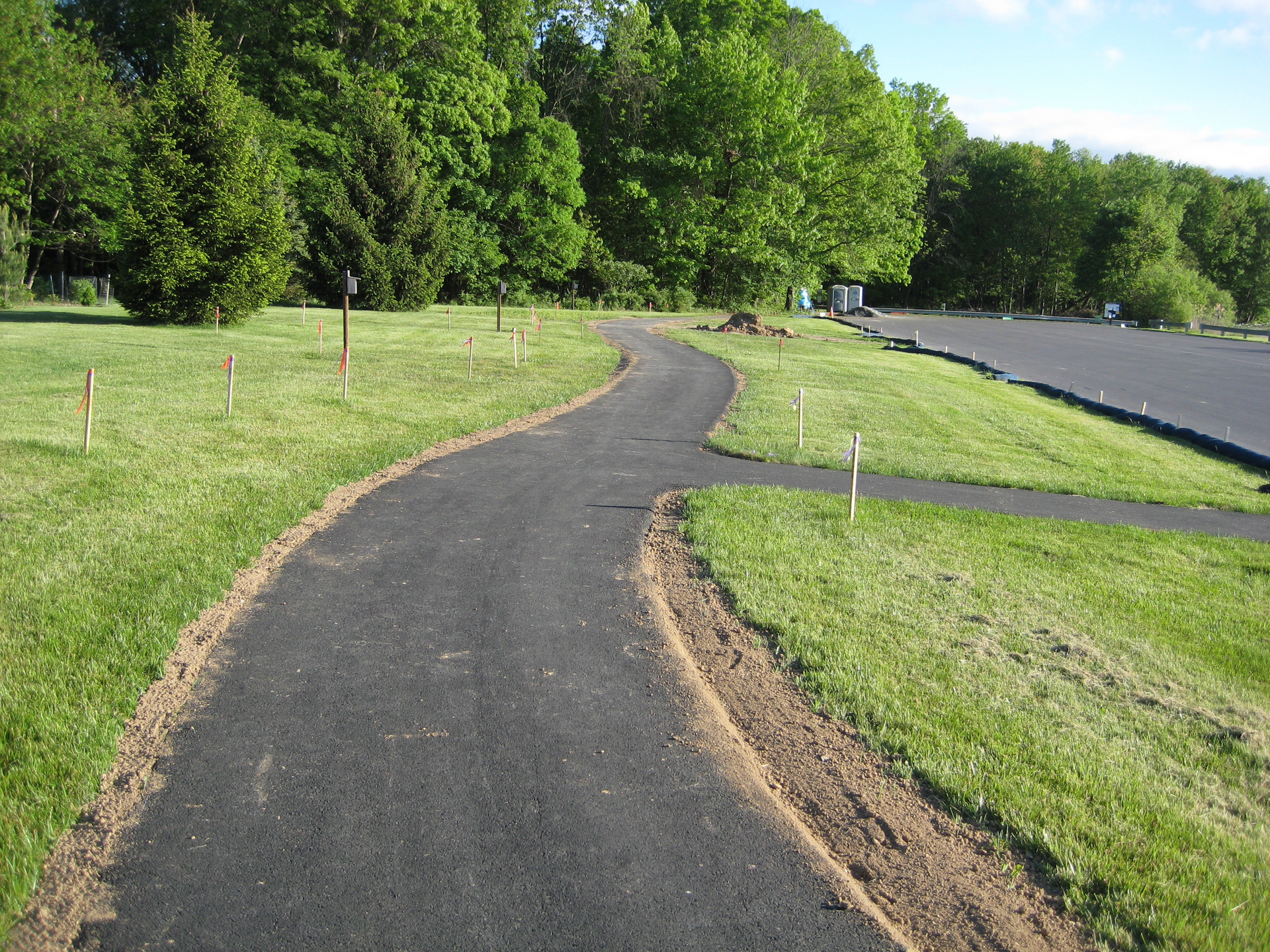 A man is standing on the side of a road.