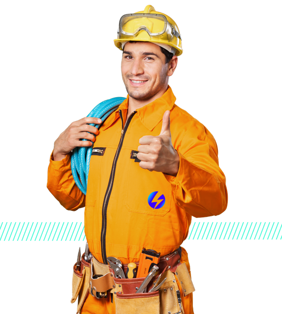 electrician smiling