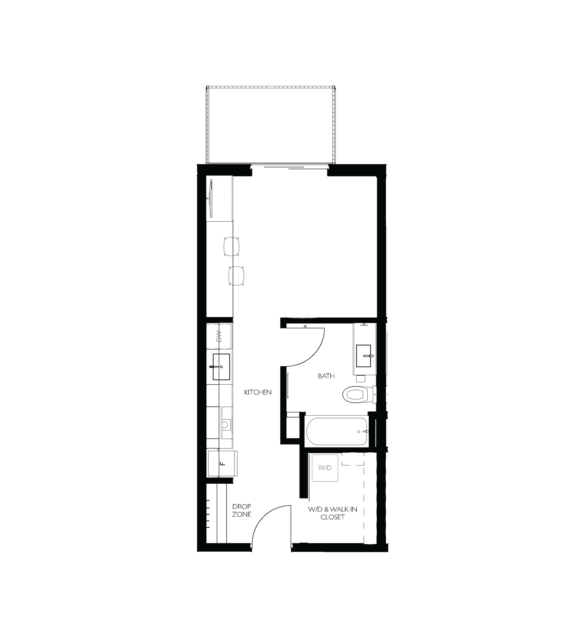 Urbane218 S3 w/balcony floor plan