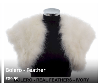 Feather bolero