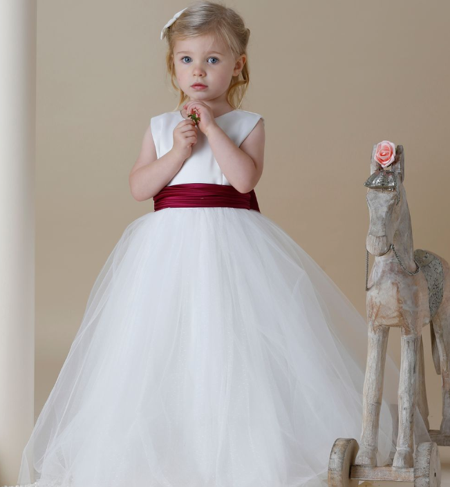 Warren York Ivory Flower-girl dress