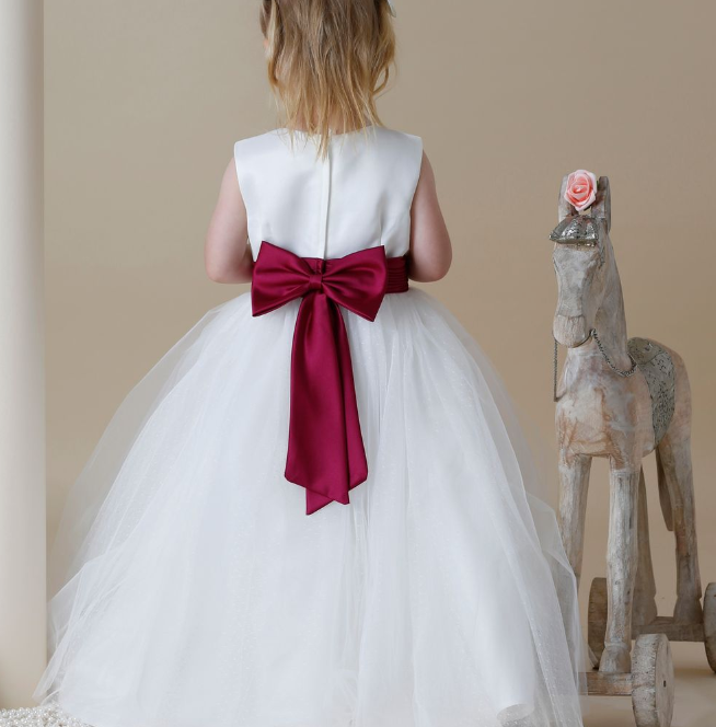 Warren York Ivory Flower-girl dress