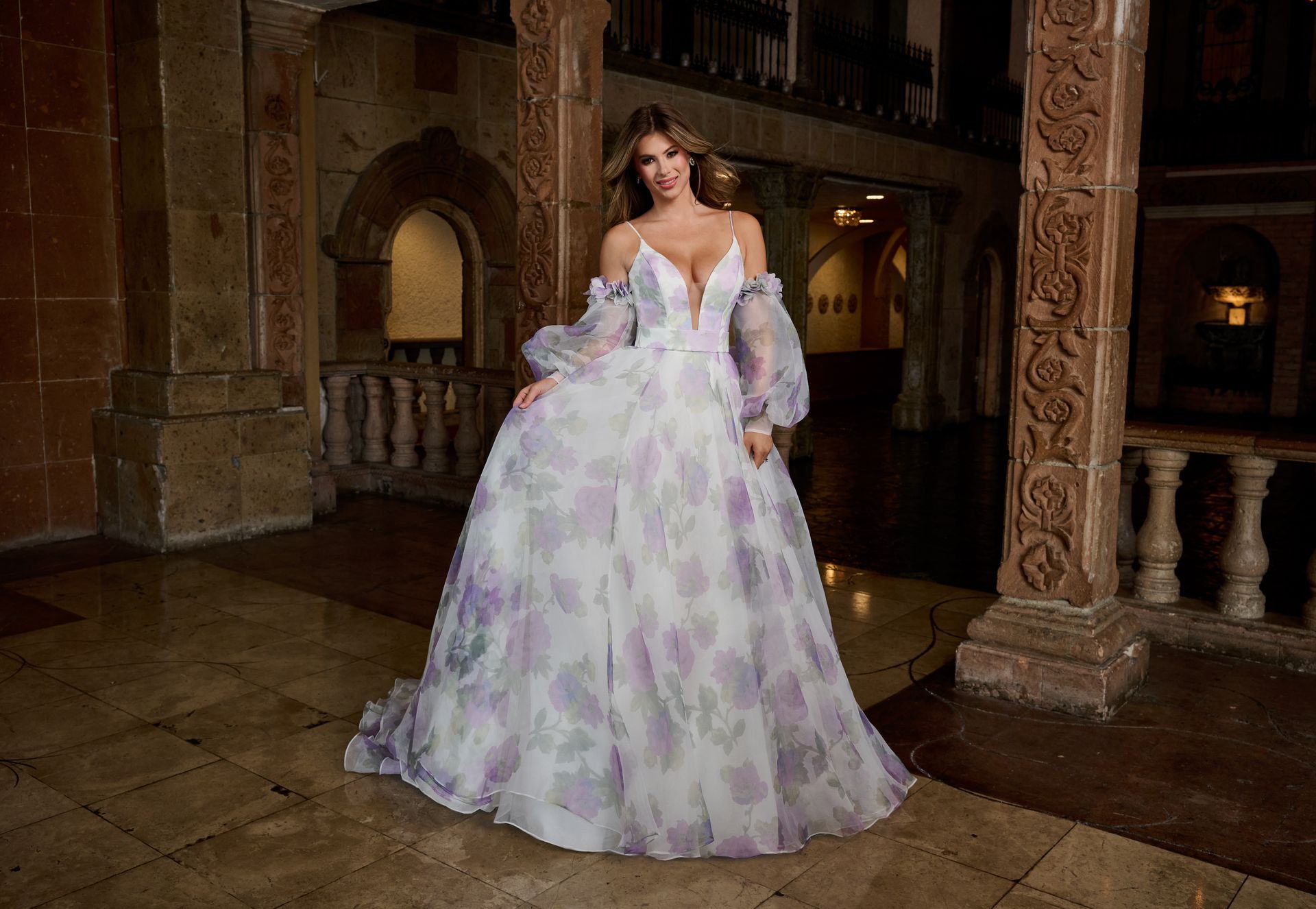 Rachel Allan Floral RB3219 Wedding dress