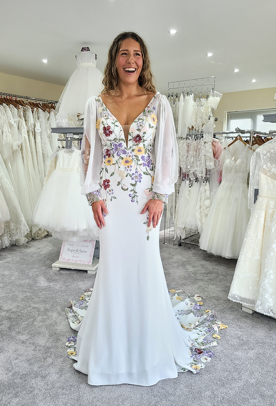 Private Label wedding dress floral 6136