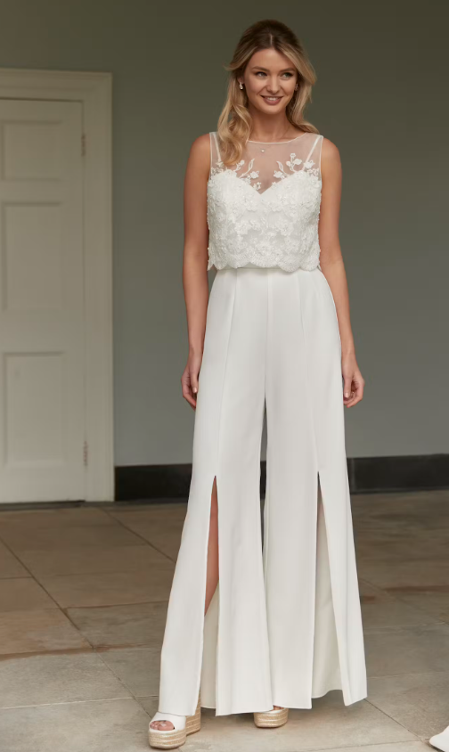 Romantica of Devon Tilly wedding bridal Jumpsuit