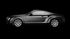 A black and white photo of a bentley continental gt on a black background.