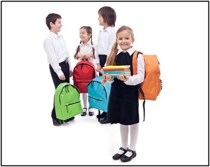 Four children in uniform