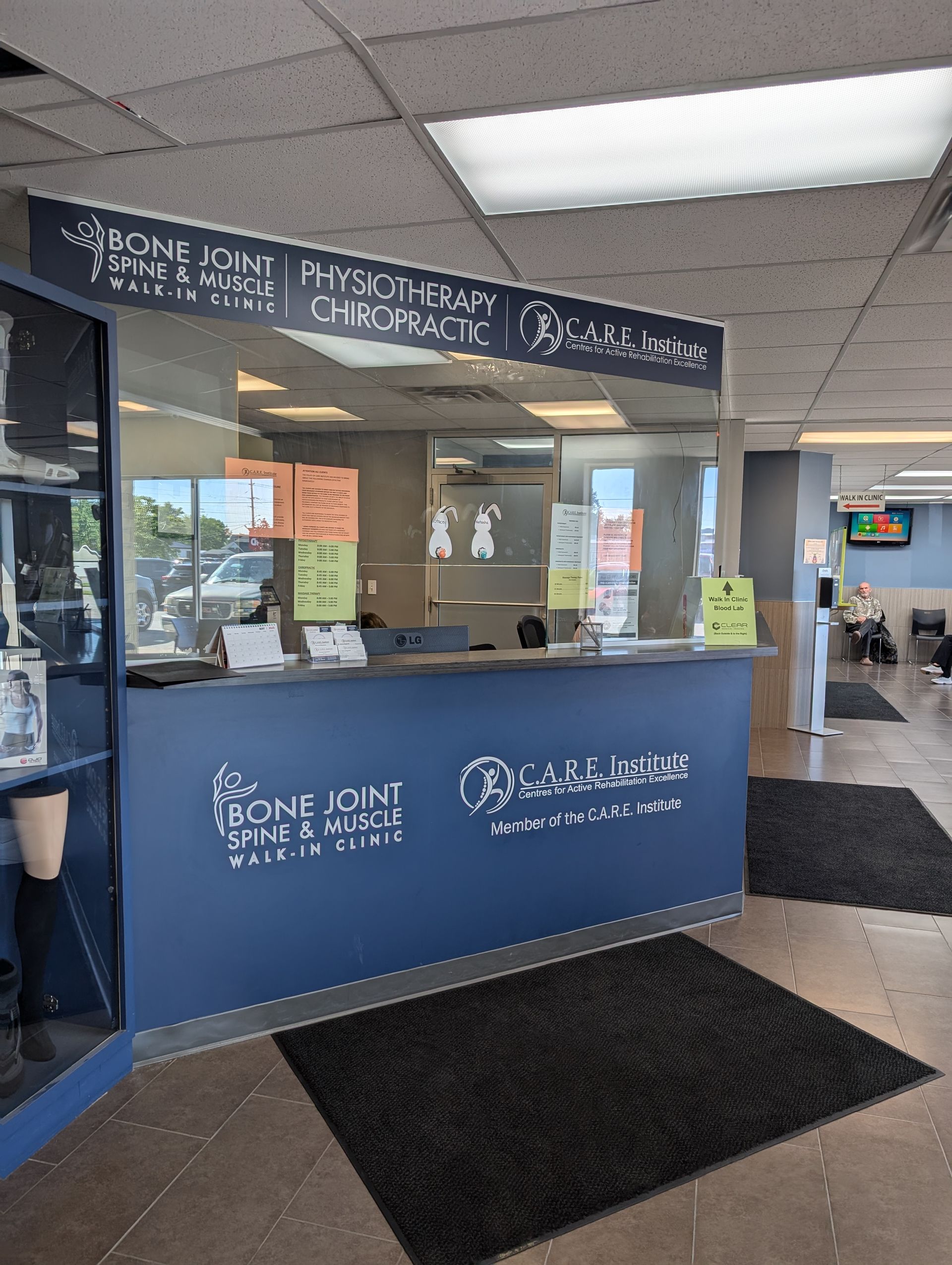 Front desk at CARE Institute Essex 