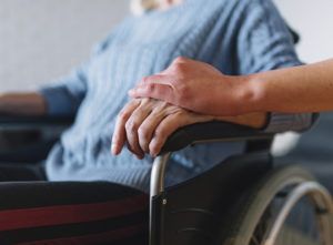 Holding Elderly Hand For Physiotherapy
