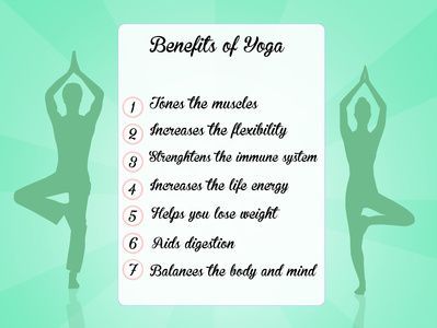 List of benefits of yoga