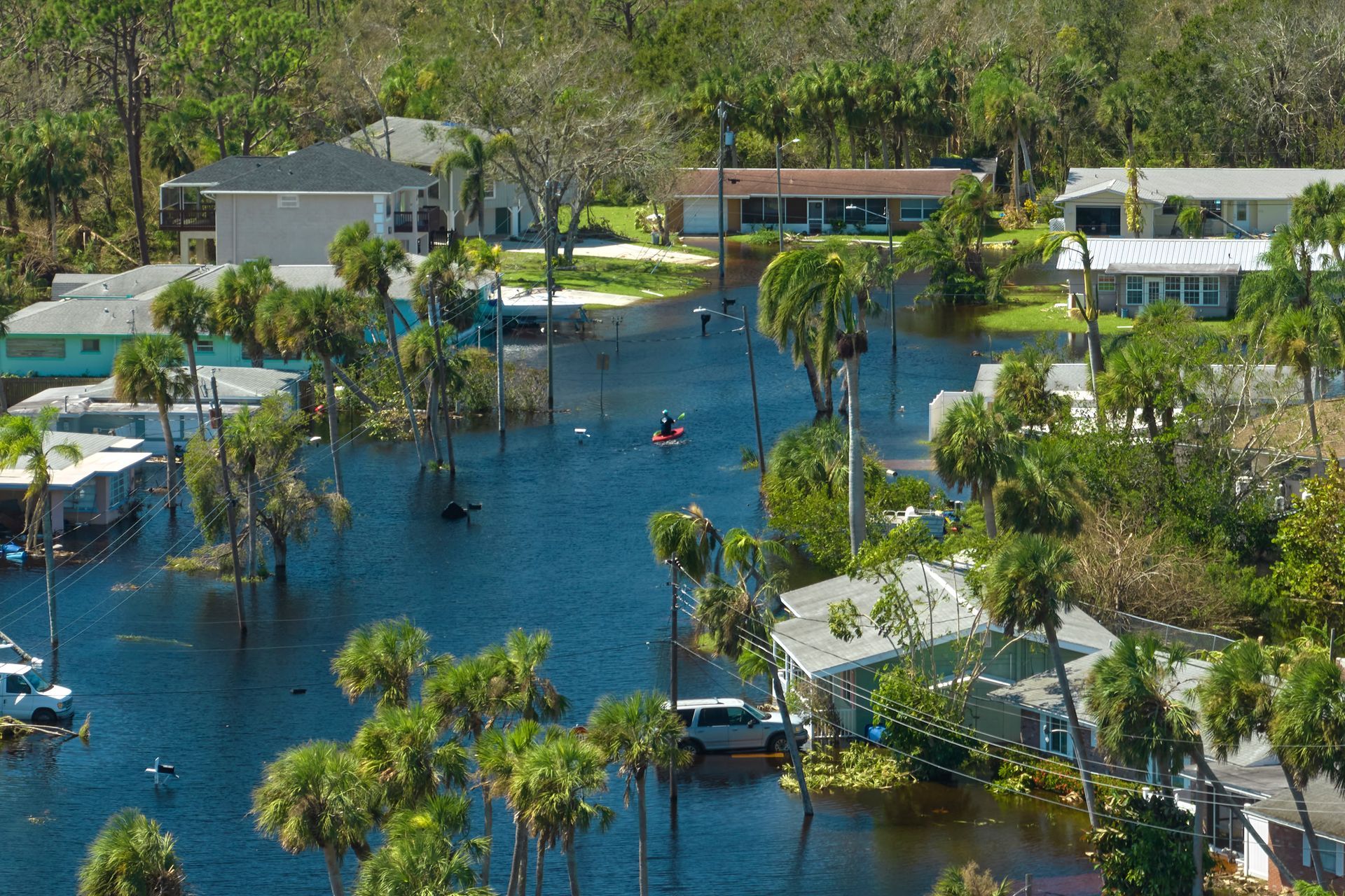 Home flooding in aftermath of hurricane