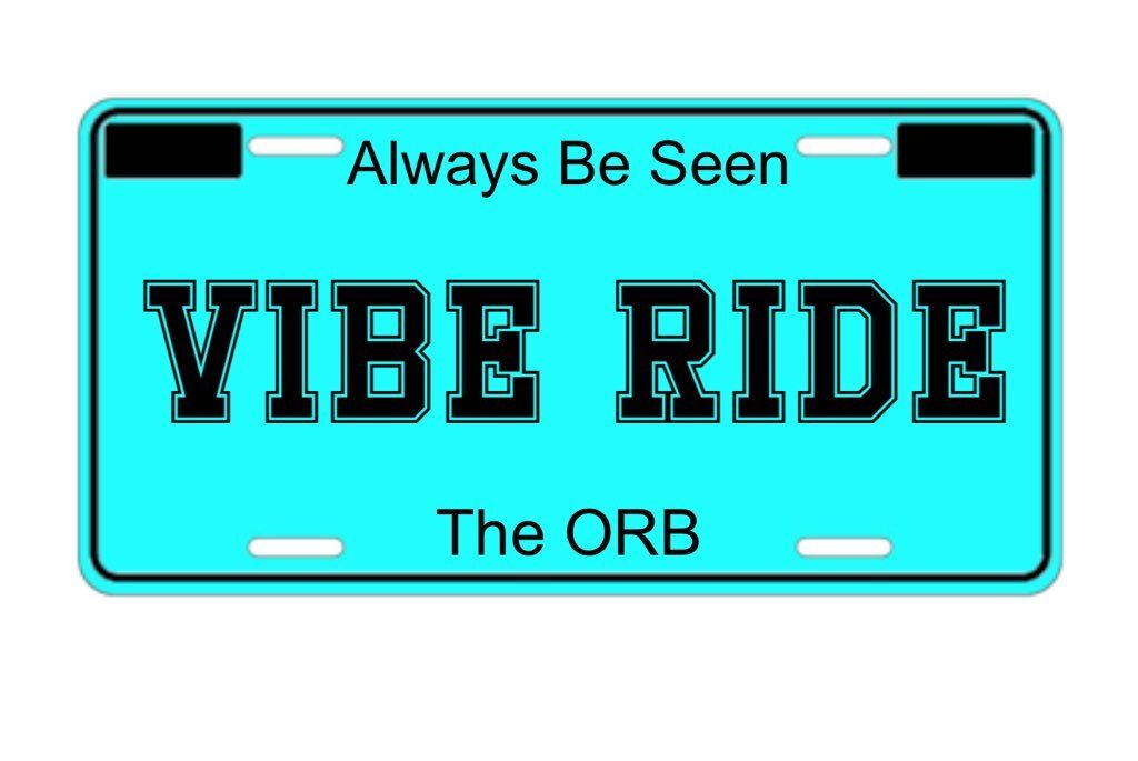 Turquoise license plate with 