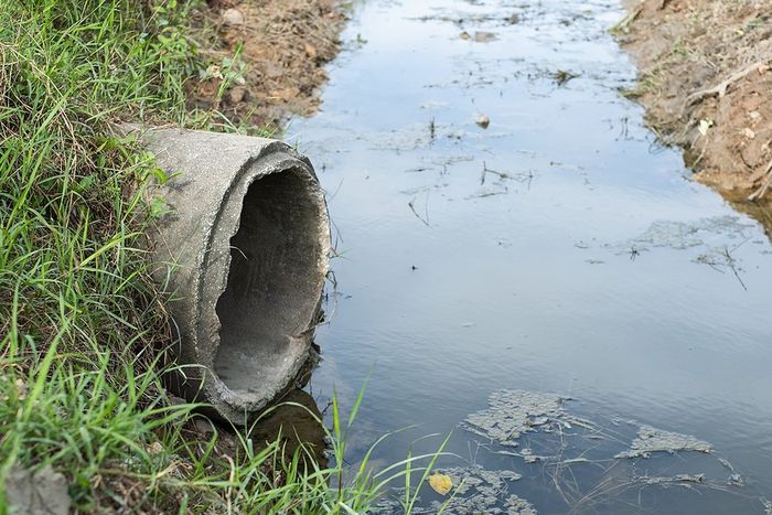 drainage with storm pipe