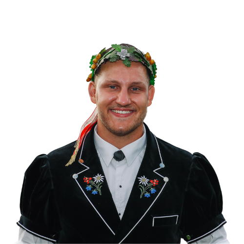 Lario Kramer mit Kranz ESAF 2022