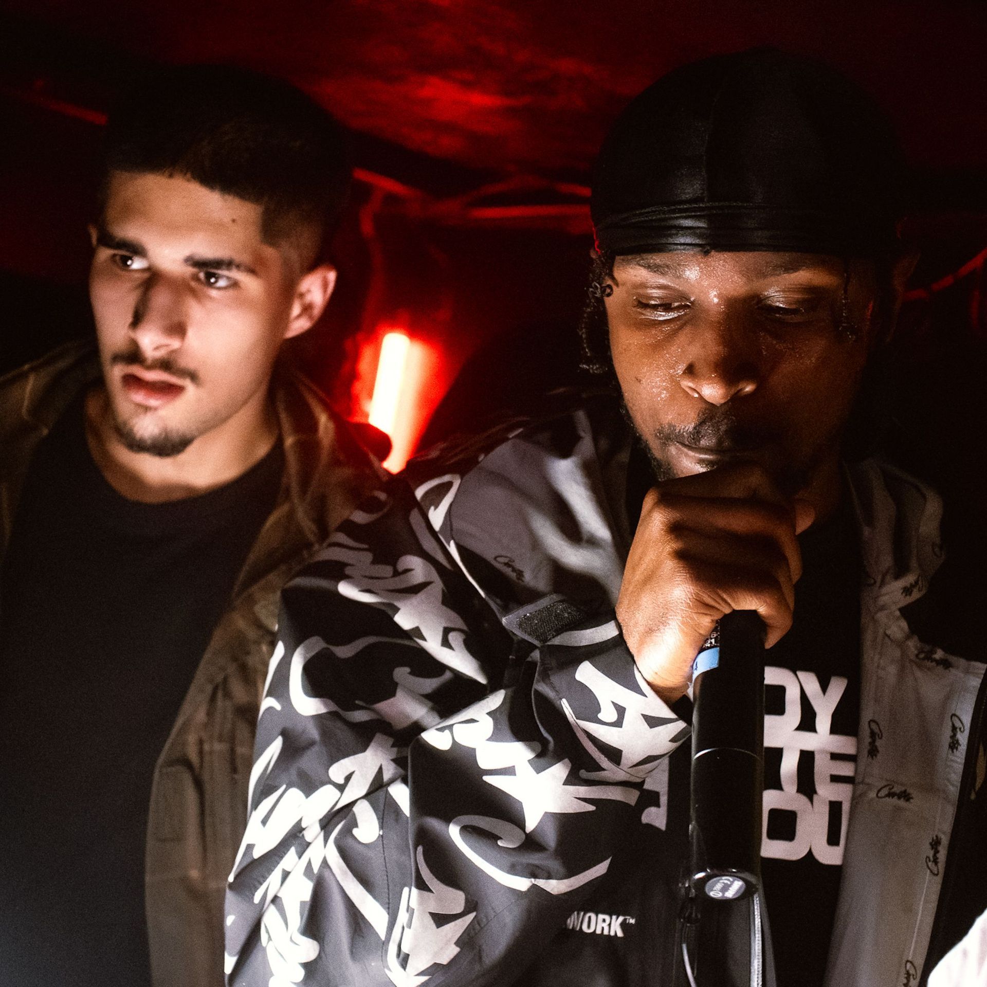JME and Fakemunk at a Visions event night