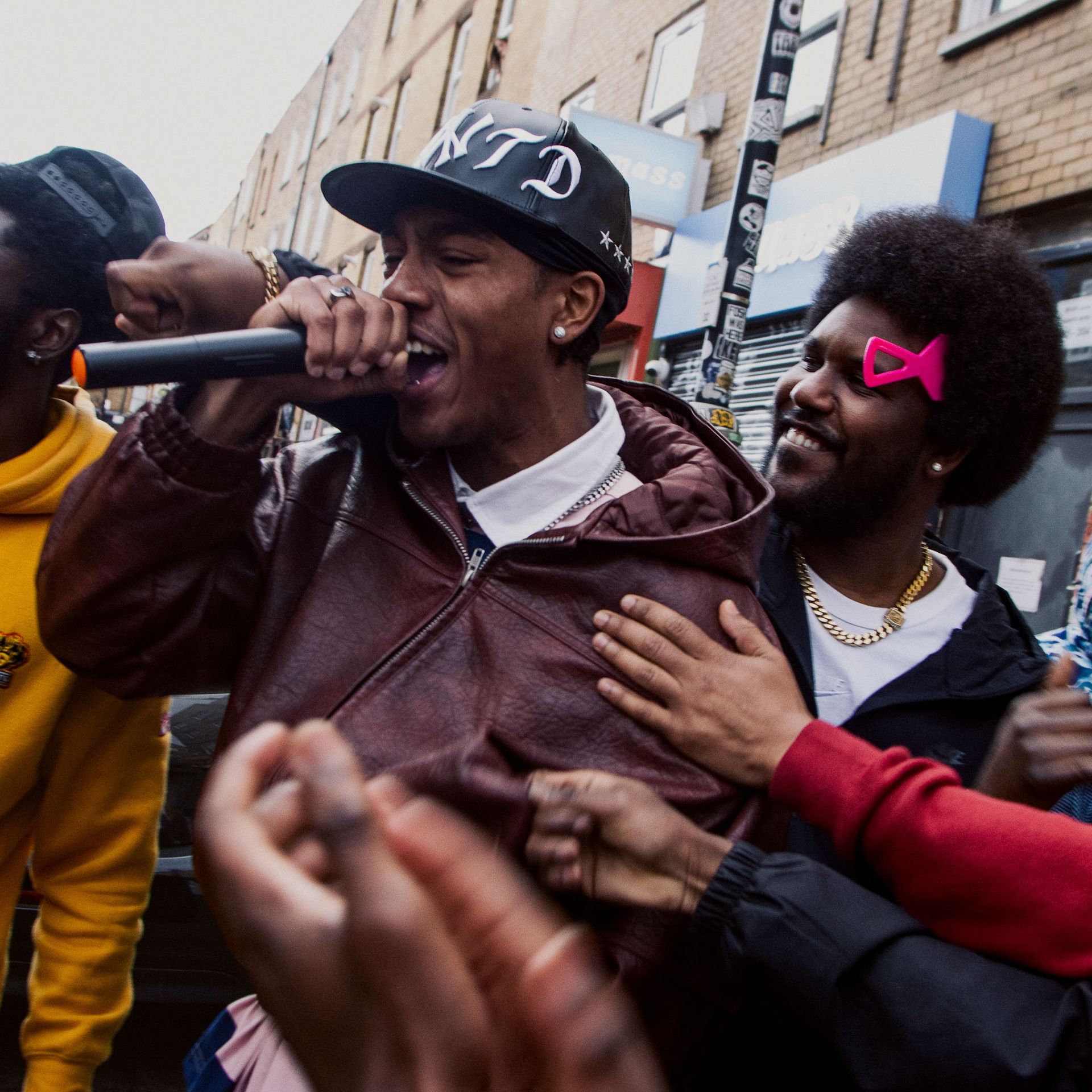 Makar with Novelist at a street cypher