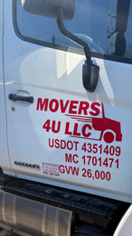 White truck door with red 