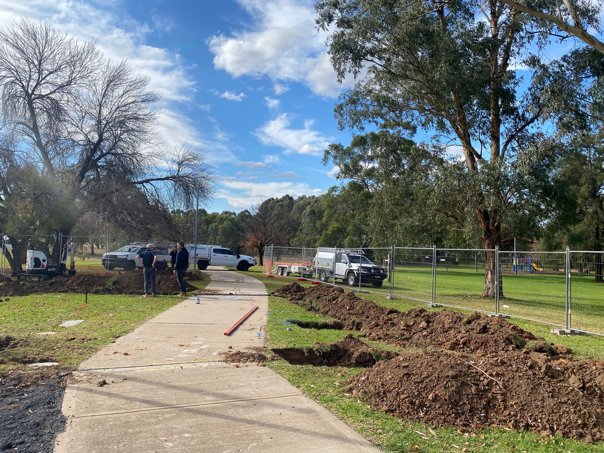 Digging For New Cabling by Roadside — Rohr Electrical In Dubbo NSW