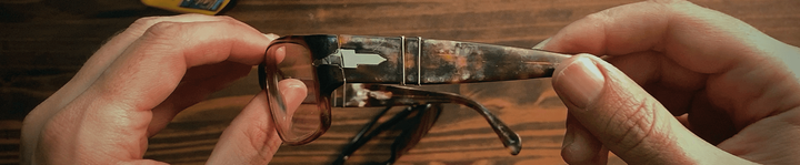 Persol frames with white oxidation damage