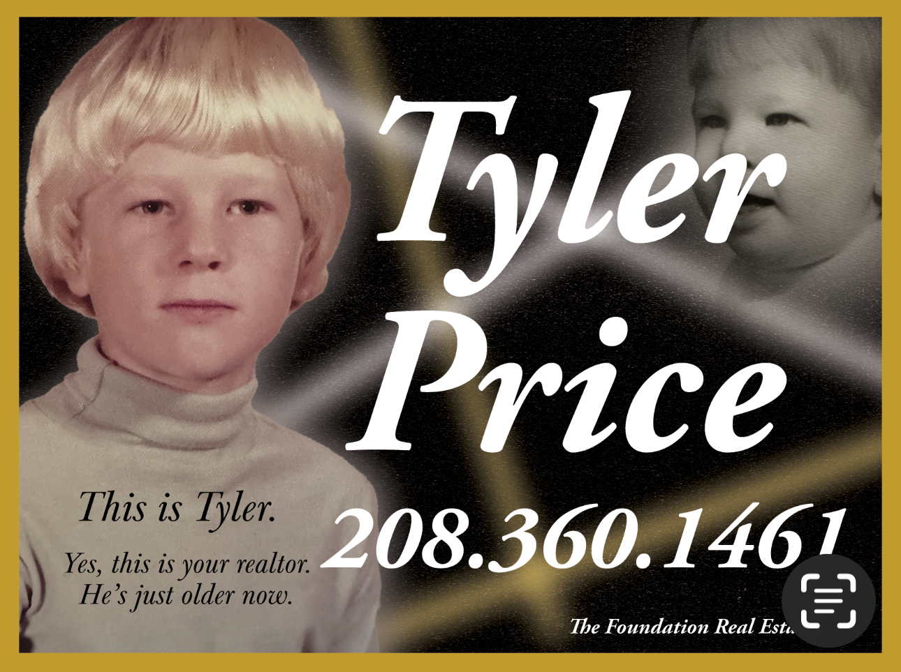 Tyler Price, Realtor sign