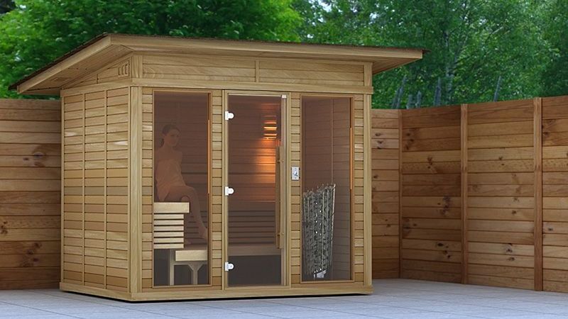 Outdoor custom SAWO Sauna