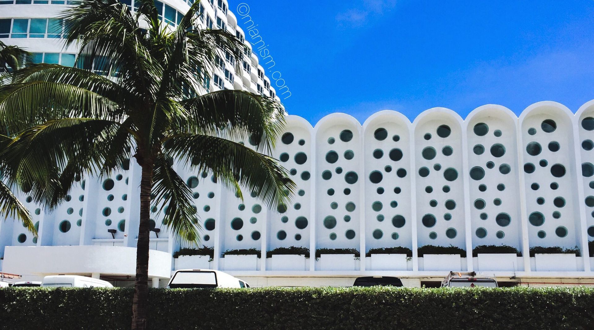 Unique post-war architecture in Miami's MiMo Architecture District
