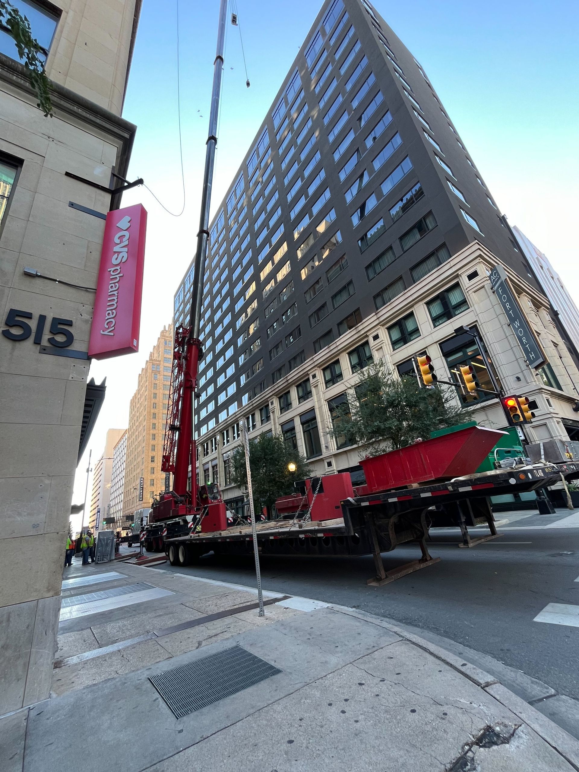 A large building with the number 515 on the side of it