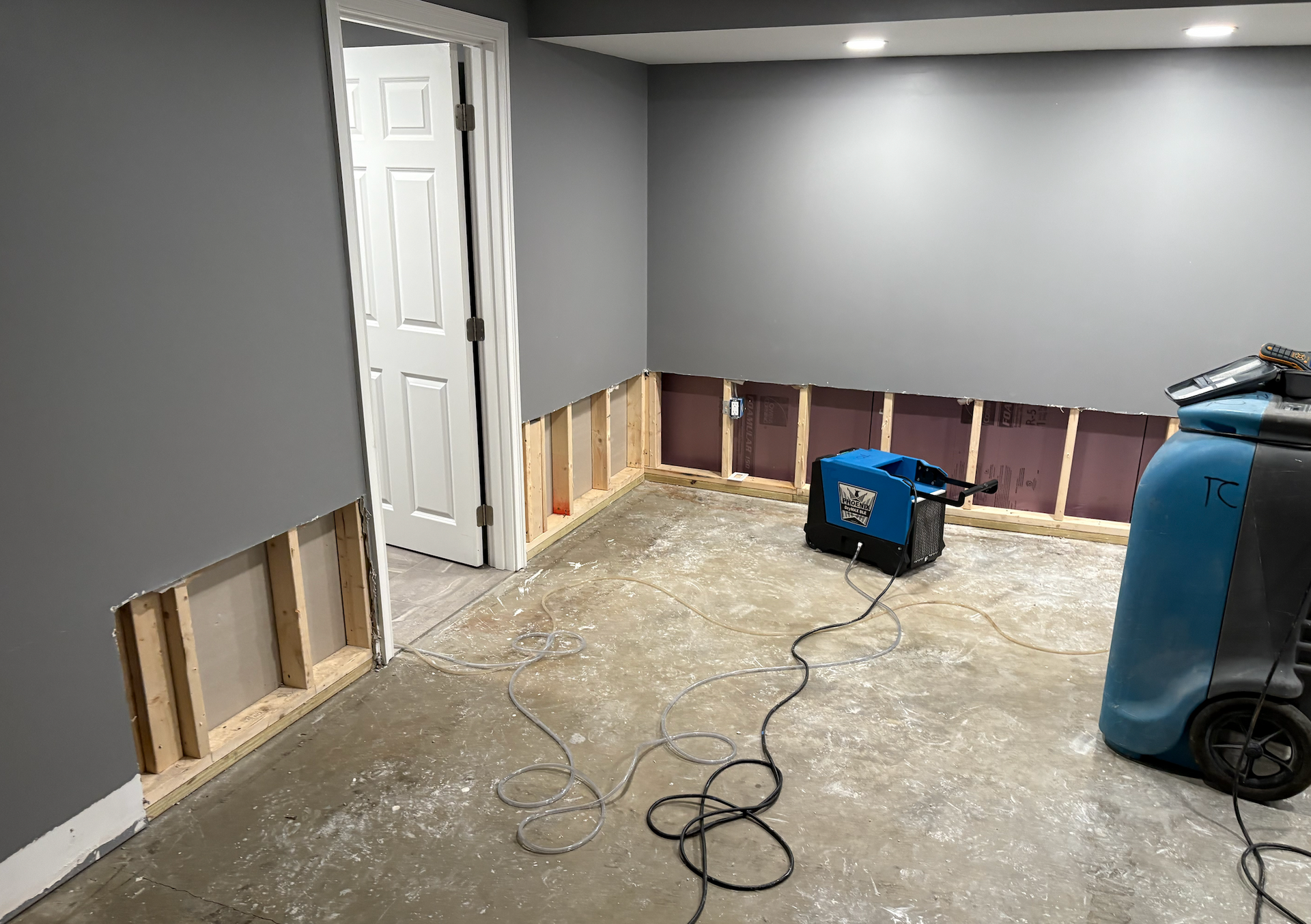 image of flooded basement in milton massachusetts