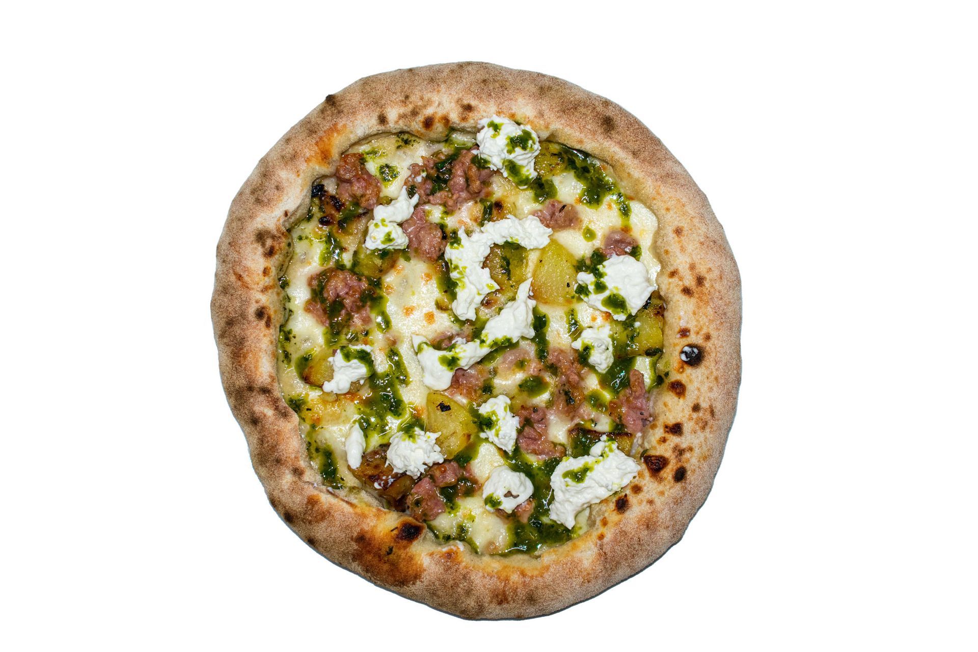 pizza con pesto