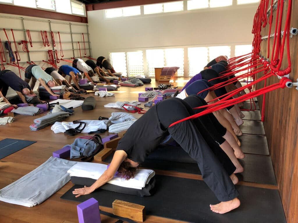 Students Stretching Using Rope — Marrickville, Sydney — Black Lotus Yoga