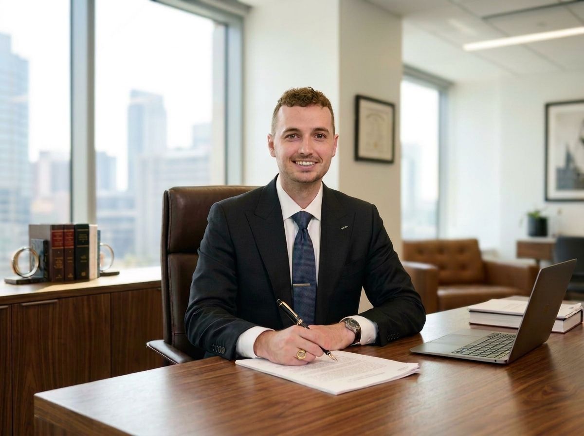 A man in a suit and tie is smiling for the camera