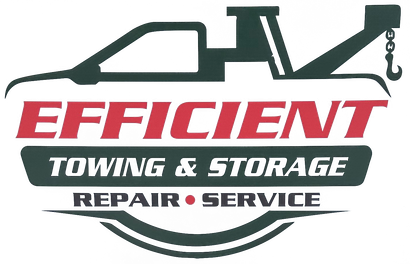 The logo for efficient towing and storage repair service.