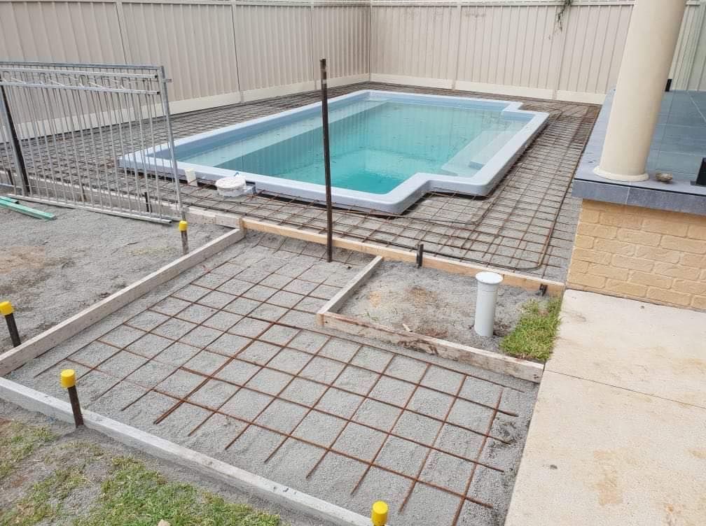 Pool Under Construction With Exposed Rebar and Concrete — Clearwater Pools Hallidays Point in Taree, NSW