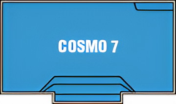 A Blue Box with The Word Cosmo 7 on It — Clearwater Pools Hallidays Point in Hallidays Point, NSW