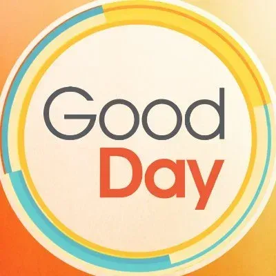 A colorful circle with the words good day on it