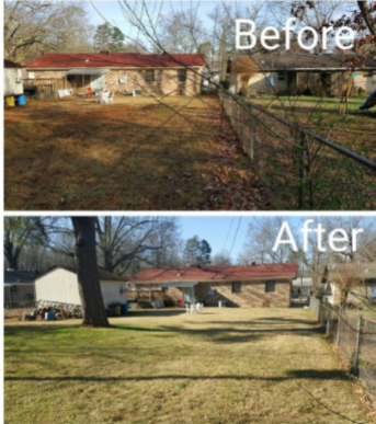 before & after yard