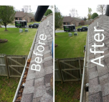 before & after gutter