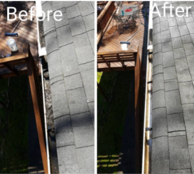 before & after gutter
