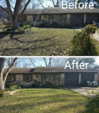 before & after yard