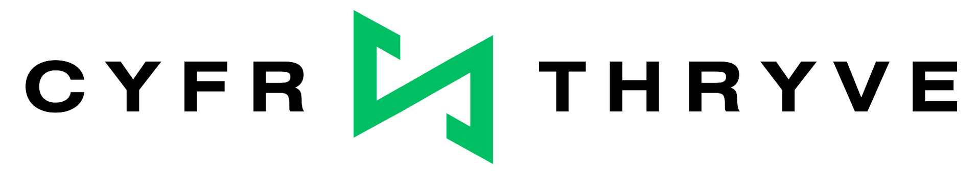 A logo for a company called cyfr and thryve with a green arrow.